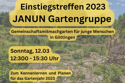 Einstiegstreffen 2023 JANUN Gartengruppe