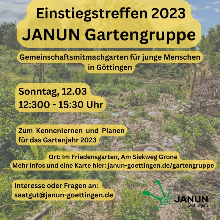 Einstiegstreffen 2023 JANUN Gartengruppe