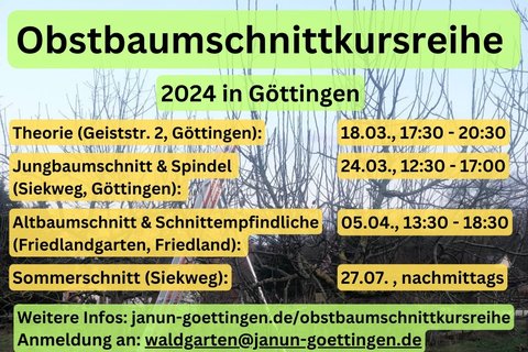 Obstbaumschnittkursreihe 2024