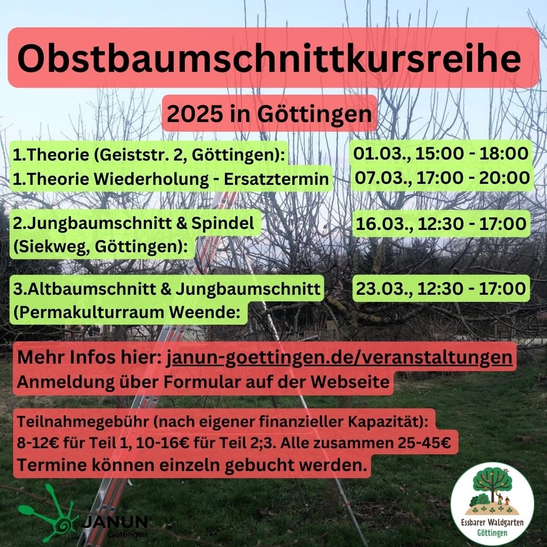 Obstbaumschnittkursreihe 2025